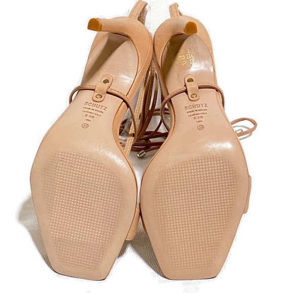 SCHUTZ  VIKKI LEATHER SANDALS - Picture 8 of 11